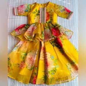 Amazing baby dress - peplum too with sharara